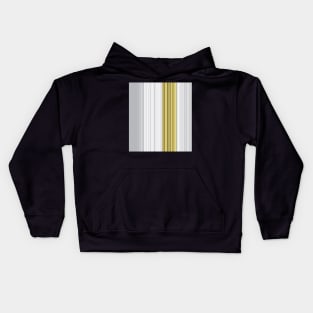 elegant stripes in gold and silver Kids Hoodie